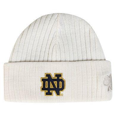 Men's Under Armour Stone Notre Dame Fighting Irish Sideline Halftime Shallow Cuffed Knit Hat