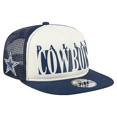 Men's New Era Cream/Navy Dallas Cowboys Cutout A-Frame 9FIFTY