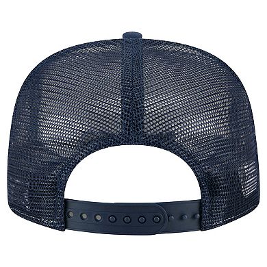 Men's New Era Cream/Navy Dallas Cowboys Cutout A-Frame 9FIFTY Snapback Hat