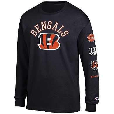 Men's Champion Black Cincinnati Bengals Seal Long Sleeve T-Shirt