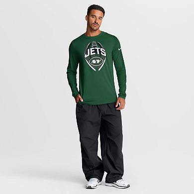 Men's Nike Green New York Jets Primetime Legend Icon Performance Long Sleeve T-Shirt