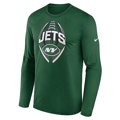 Men's Nike Green New York Jets Primetime Legend Icon Performance Long Sleeve T-Shirt