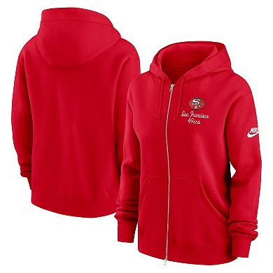 Women's Nike Scarlet San Francisco 49ers Phoenix Rewind Full-Zip Hoodie