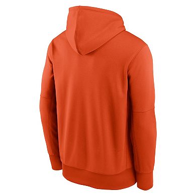 Men's Nike Orange Clemson Tigers Team Stacked Performance Pullover Hoodie