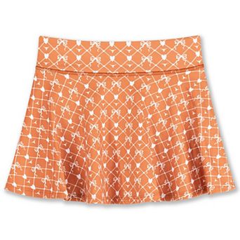Girls Youth ZooZatz Texas Orange Texas Longhorns All-Over Print Bow Team Logo Skort