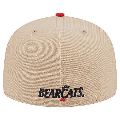 Men's New Era Khaki Cincinnati Bearcats Two-Tone 59FIFTY Fitted Hat