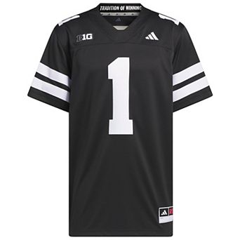 Men's adidas #1 Black Nebraska Huskers Alternate Premier Jersey