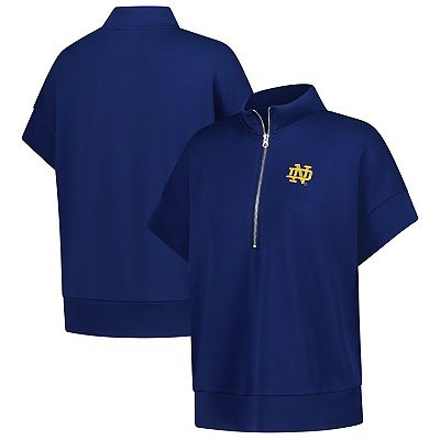 トップス auberge NOTREDAME Women's ZooZatz Navy Notre Dame Fighting Irish Tri-Blend Quarter