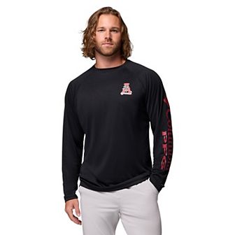 Men's Columbia Gray Alabama Crimson Tide Big & Tall Terminal Tackle Long Sleeve Omni-Shade T-Shirt
