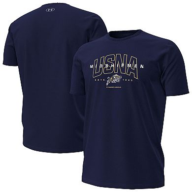 Men's Under Armour Navy Navy Midshipmen Overlay Performance T-Shirt