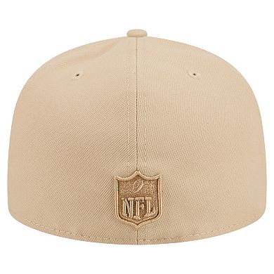 Men's New Era Light Beige Kansas City Chiefs Color Pack A-Frame 59FIFTY Fitted Hat