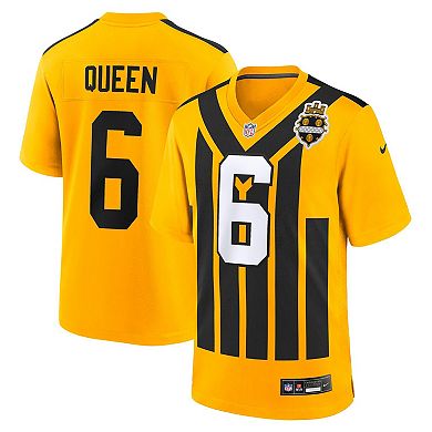 Men's Nike Patrick Queen Gold Pittsburgh Steelers Alternate 1933 Throwback Game Jersey