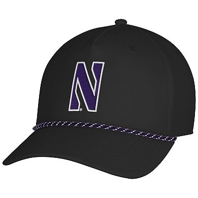 Men's Under Armour Black Northwestern Wildcats Sideline Drive Rope Adjustable Hat