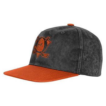 Youth Outerstuff Black/Orange Anaheim Ducks True Retro Deadstock Adjustable Hat
