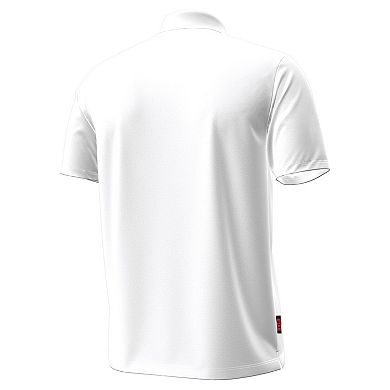 Men's Under Armour White Utah Utes Performance Drive Chest Stripe Polo