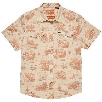 Men's Howler Brothers Tan Texas Longhorns Full-Snap Shirt