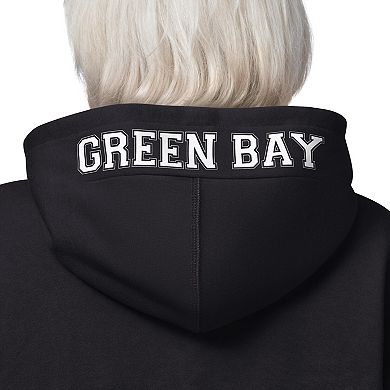 Women's Starter Black Green Bay Packers 4th Down Full-Zip Hoodie