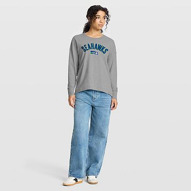 Women's Fanatics Heather Gray Seattle Seahawks Hometown Legacy Long Sleeve T-Shirt