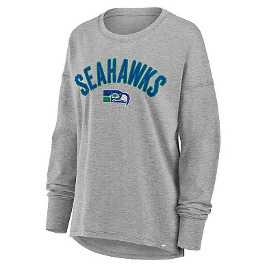 Women's Fanatics Heather Gray Seattle Seahawks Hometown Legacy Long Sleeve T-Shirt