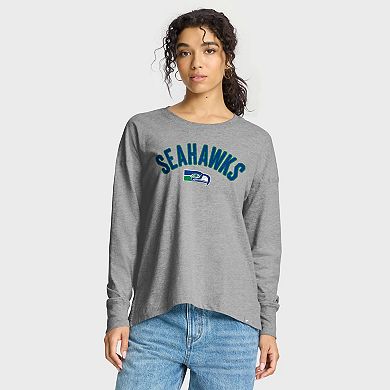 Women's Fanatics Heather Gray Seattle Seahawks Hometown Legacy Long Sleeve T-Shirt