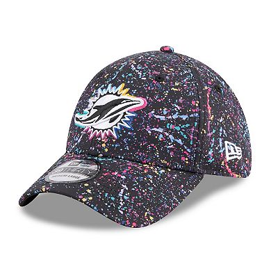 Men's New Era Black Miami Dolphins 2025 NFL Crucial Catch 39THIRTY Flex Hat