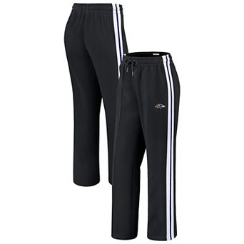 Women's WEAR by Erin Andrews Black Baltimore Ravens Color-Block Straight Leg Pants
