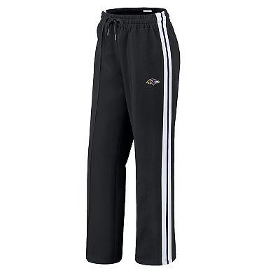 Women's WEAR by Erin Andrews Black Baltimore Ravens Color-Block Straight Leg Pants