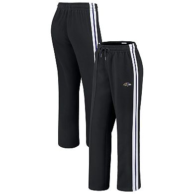 Women's WEAR by Erin Andrews Black Baltimore Ravens Color-Block Straight Leg Pants