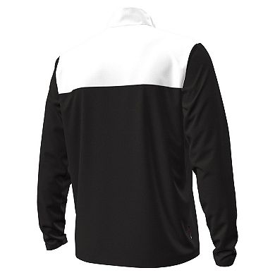 Men's Under Armour Black/White South Carolina Gamecocks Green Blocked Quarter-Zip Pullover