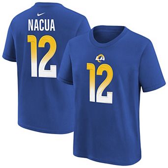Youth Nike Puka Nacua Royal Los Angeles Rams Player Name & Number T-Shirt