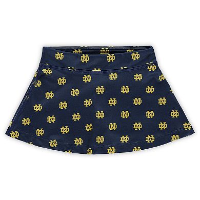 Girls Toddler ZooZatz Navy Notre Dame Fighting Irish All-Over Print Tennis Skort