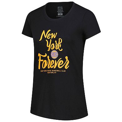 Women's Stadium Essentials Black New York Knicks Forever NYC T-Shirt