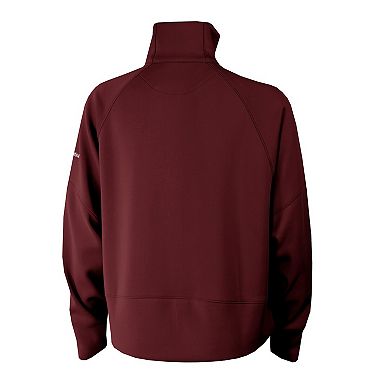 Women's Columbia Maroon Colorado Avalanche Wickhams Hills Raglan Omni-Wick Half-Zip Pullover