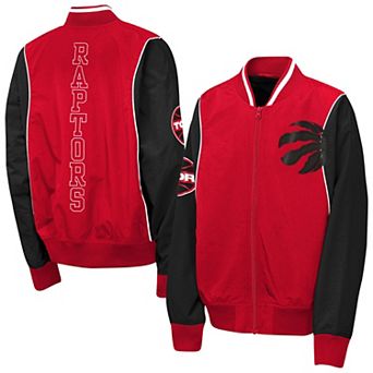 Youth Outerstuff Red/Black Toronto Raptors Two-Pointer Full-Zip Windbreaker
