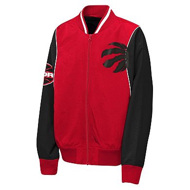 Youth Outerstuff Red/Black Toronto Raptors Two-Pointer Full-Zip Windbreaker