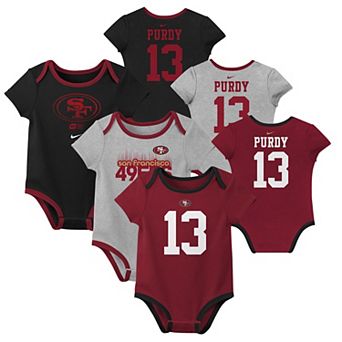 Newborn & Infant Nike Brock Purdy San Francisco 49ers Name & Number 3-Pack Bodysuit Set