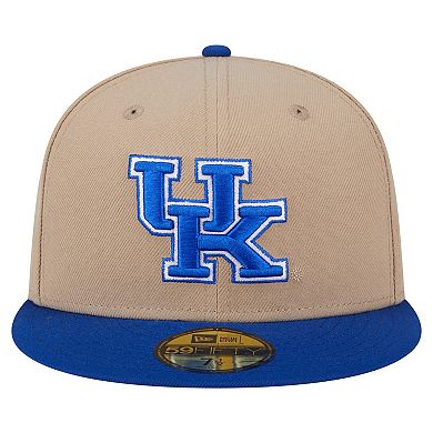 Men's New Era Khaki Kentucky Wildcats Two-Tone 59FIFTY Fitted Hat