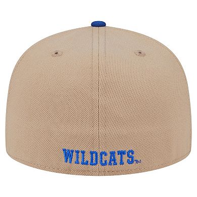 Men's New Era Khaki Kentucky Wildcats Two-Tone 59FIFTY Fitted Hat