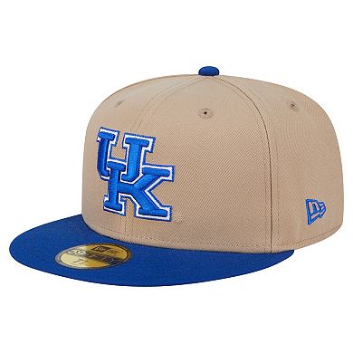 Men's New Era Khaki Kentucky Wildcats Two-Tone 59FIFTY Fitted Hat