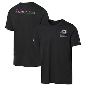 Youth Nike Black Miami Dolphins 2025 NFL Crucial Catch Tri-Blend Dri-FIT T-Shirt