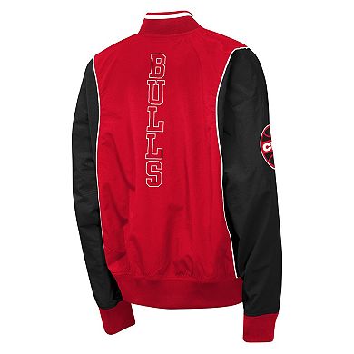 Youth Outerstuff Red/Black Chicago Bulls Two-Pointer Full-Zip Windbreaker