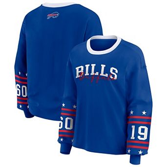Women's WEAR by Erin Andrews Royal Buffalo Bills Plus Size Sport Long-Sleeve T-Shirt
