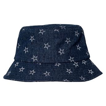 Women's The Wild Collective Navy Dallas Cowboys Denim Bucket Hat