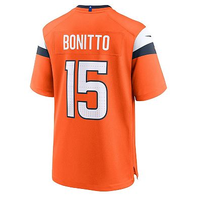 Men's Nike Nik Bonitto Orange Denver Broncos Team Game Jersey