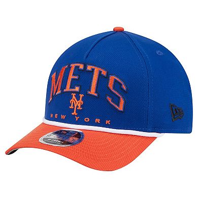 Men's New Era Royal/Orange New York Mets Arch 9FORTY A-Frame M-Crown Adjustable Hat