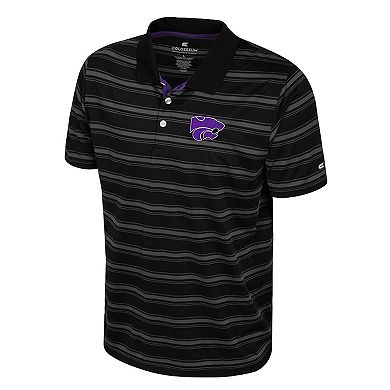 Men's Colosseum Black Kansas State Wildcats Milk Steak Polo