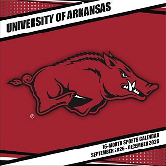 Arkansas Razorbacks 12 ۝ x 12 ۝ 2026 Team Wall Calendar