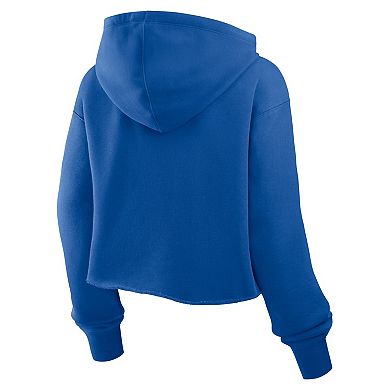 Women's Fanatics Royal Seattle Seahawks Oversized Hometown Heritage Cropped Hoodie