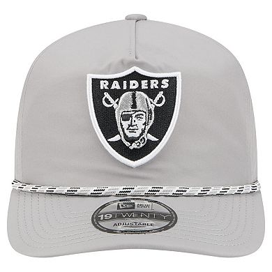 Men's New Era Silver Las Vegas Raiders Rope 19TWENTY Hat