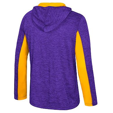 Men's Colosseum Purple LSU Tigers Always Sunny Quarter-Zip Hoodie